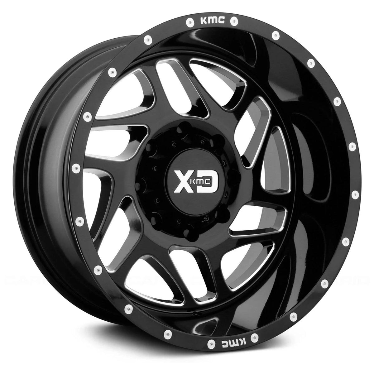 Gloss Black Milled 22x10 Wheel B660