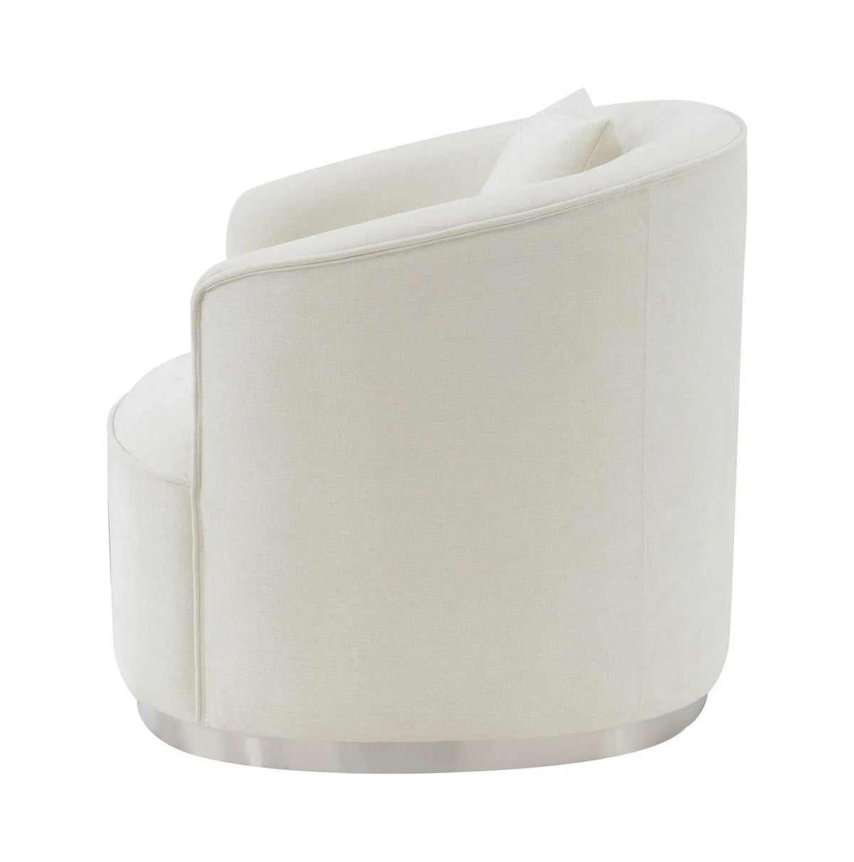 Beige Chenille Loveseat with 2 Pillows B603856
