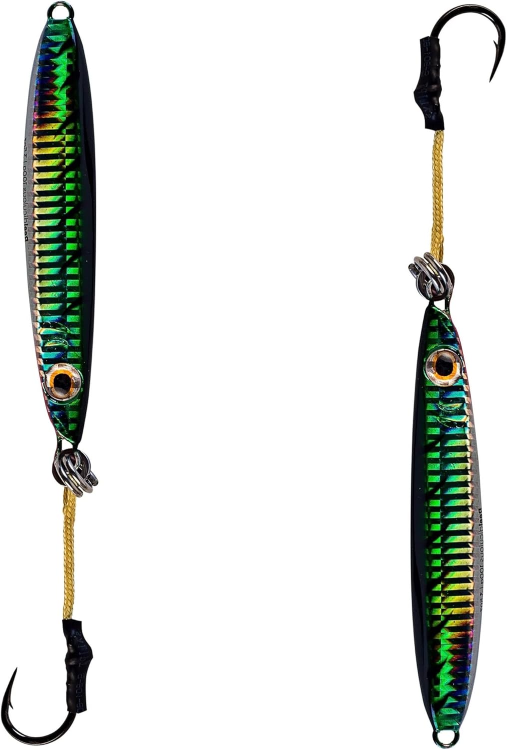 Flat Side Ocean Jigs Fast Vertical Iron Lures with Hooks and Rings B390892
