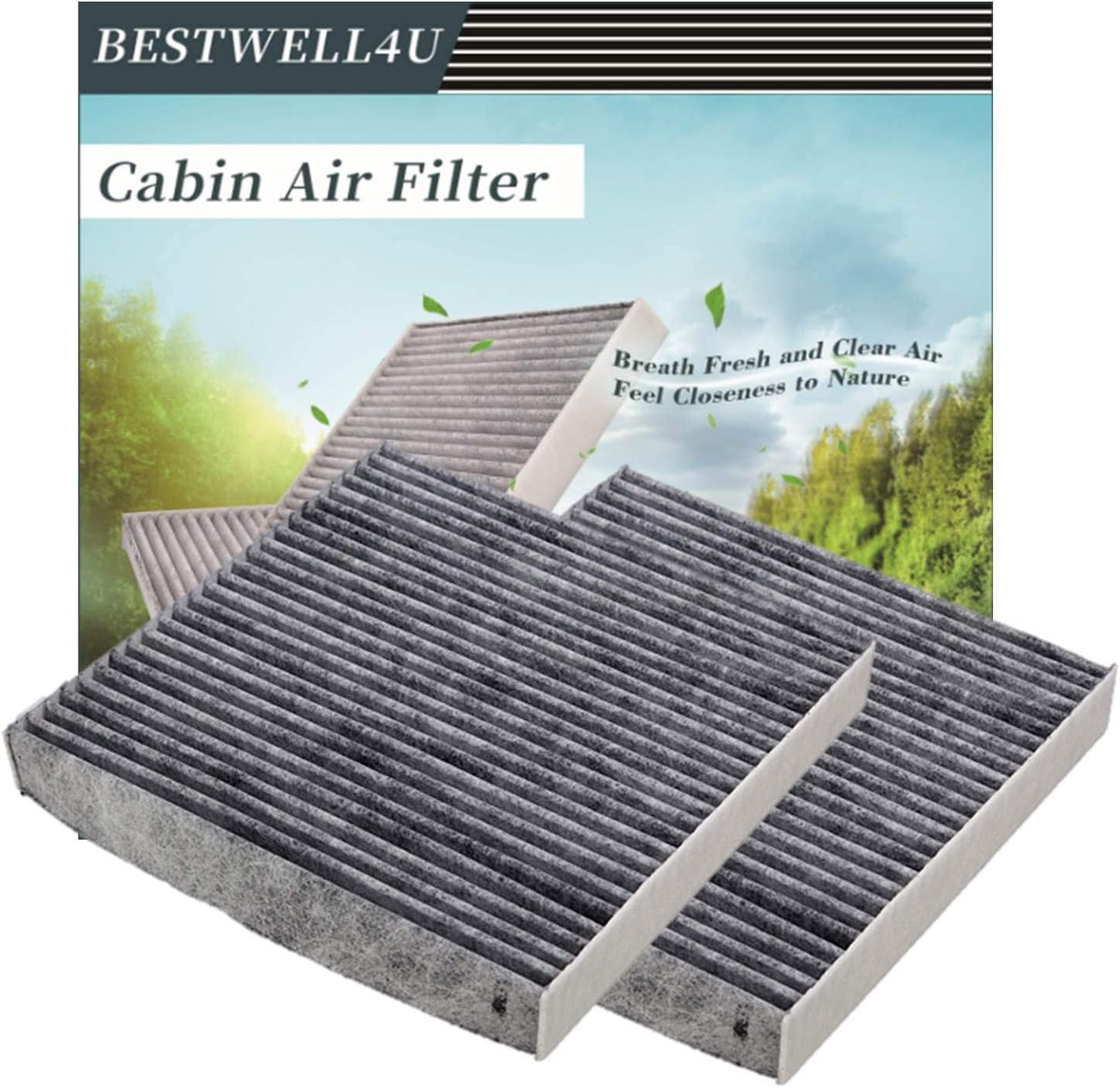 2 Pack White Cabin Air Filter E62257