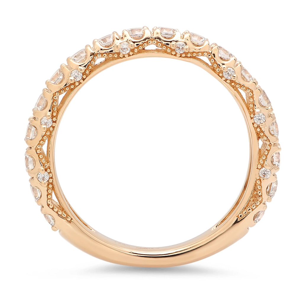 18K Yellow Gold Eternity Engagement Diamond Ring P76601