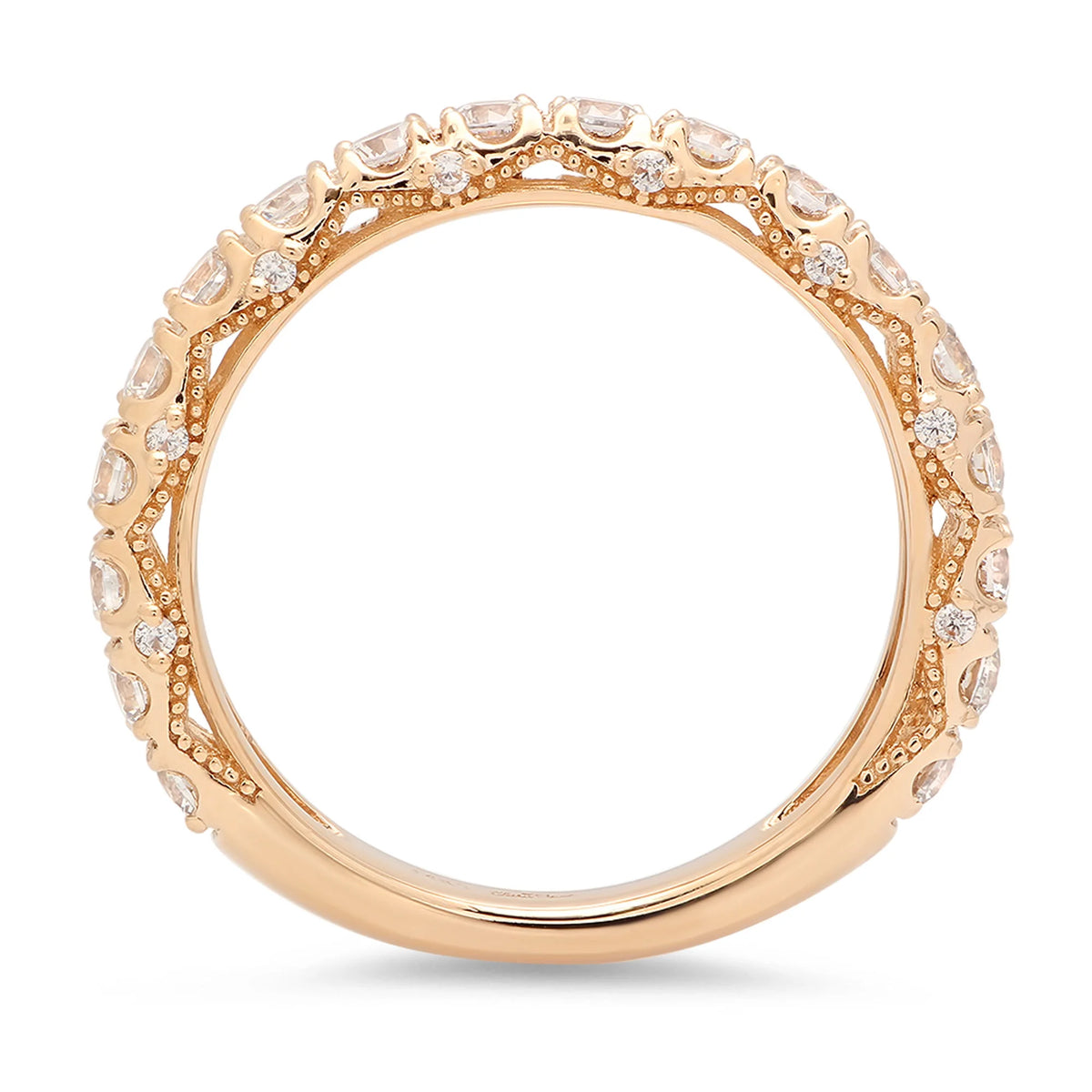 18K Yellow Gold Eternity Engagement Diamond Ring P76601