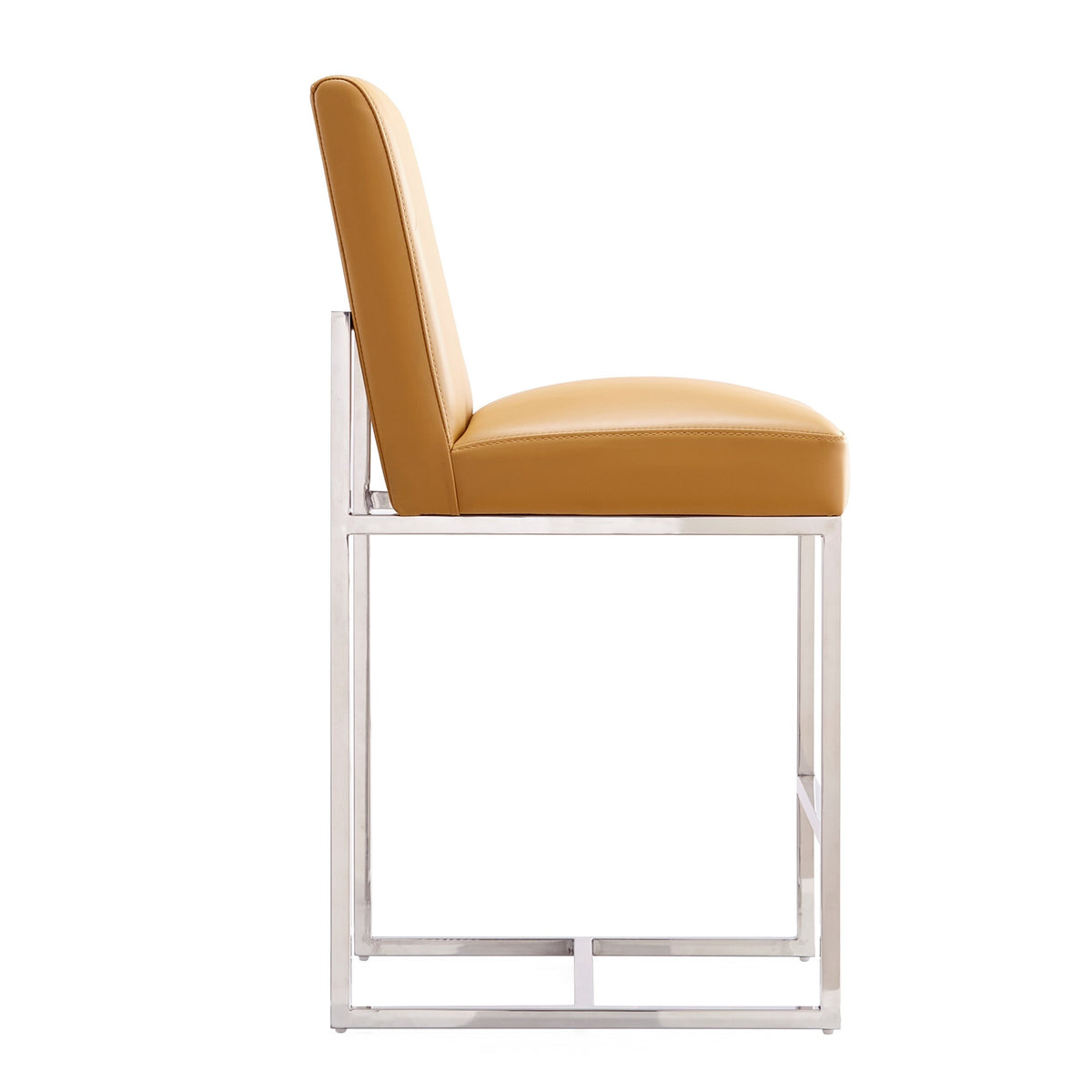 Camel Polished Leatherette Counter Stool 24" X10466