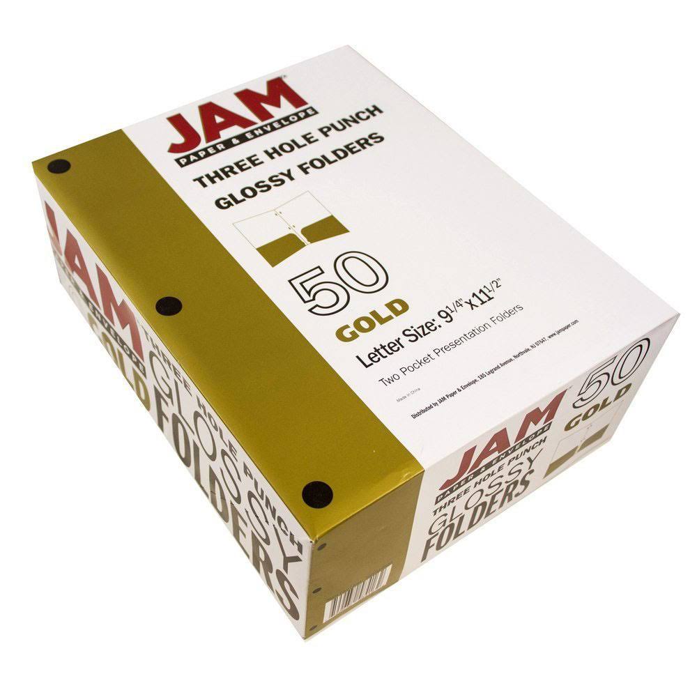 Gold 50/Pack Presentation Folder L25590