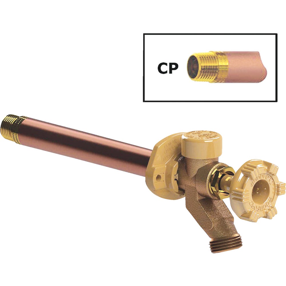 1/2 In. SWT x 1/2 In. MIP x 3/4 In. MHT x 12 In. Brass Frost Free Wall Hydrant F347421