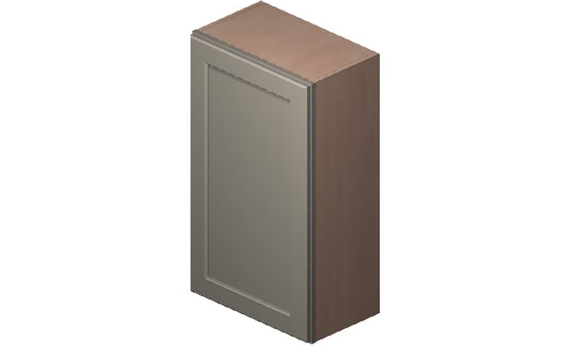 1 Door 2 Shelves Wall Cabinet High-Density Fiberboard O9040
