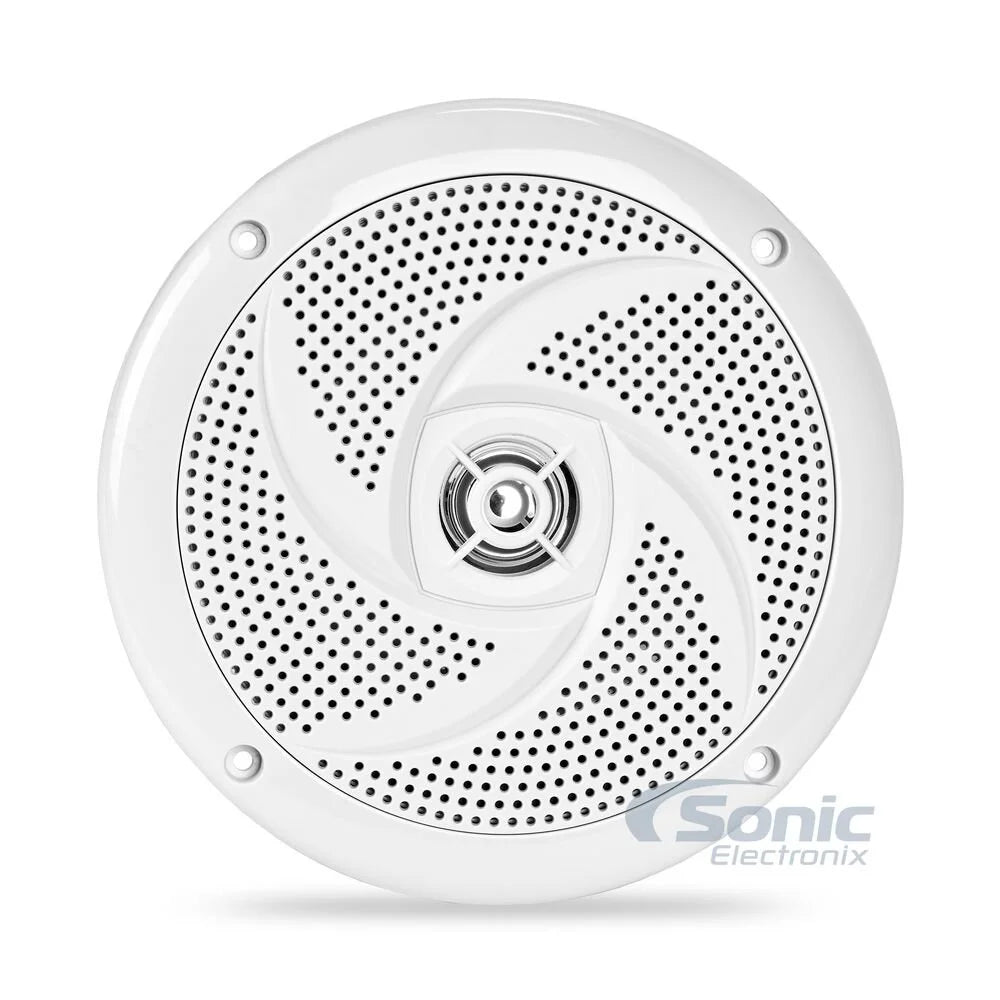 White 200W Shallow 6.5" Marine Speakers C92245