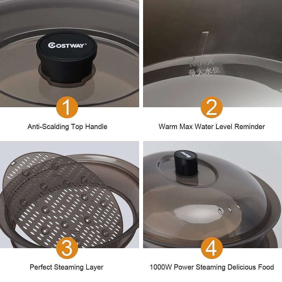 3 Tier 20qt Electric Food Steamer D196192