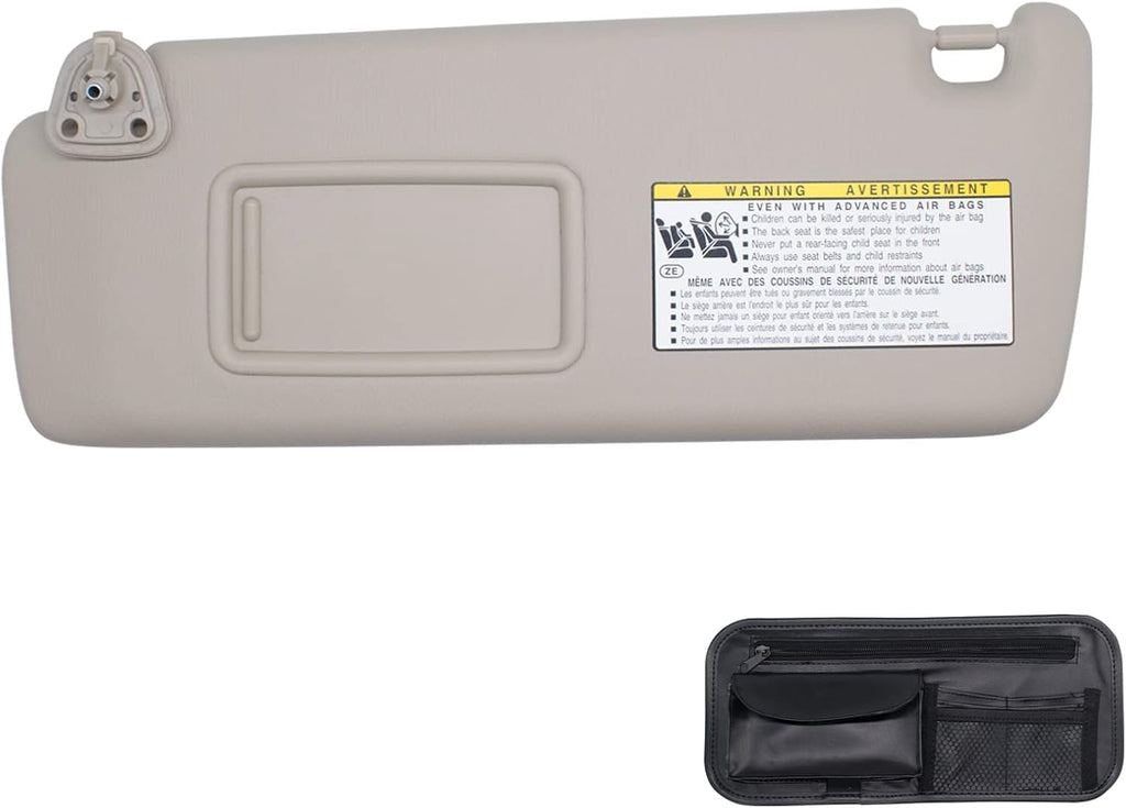 Beige Sun Visor Compatible Toyota Highlander 2004-2007 Pack of 2 G637607
