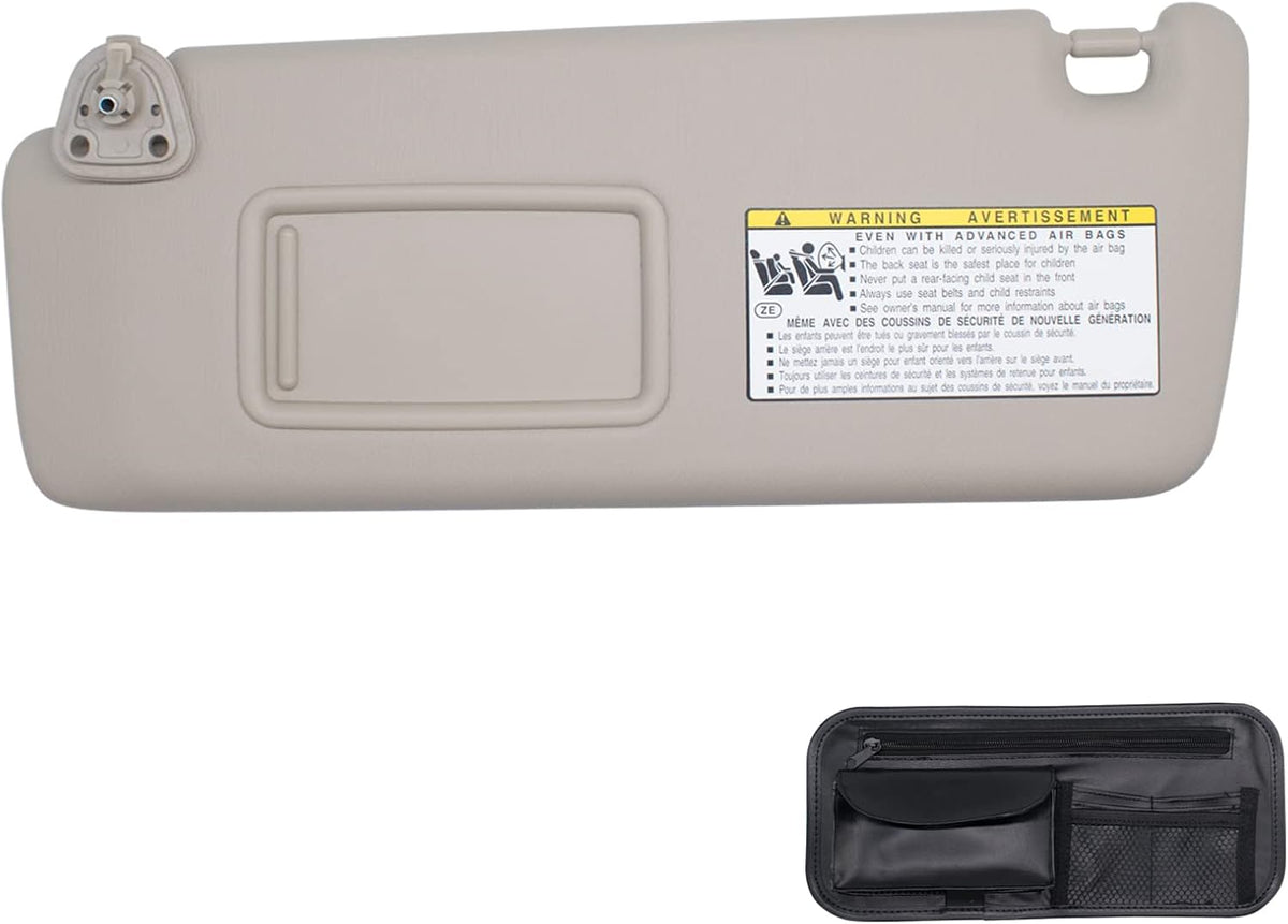 Beige Sun Visor Compatible Toyota Highlander 2004-2007 Pack of 2 G637607