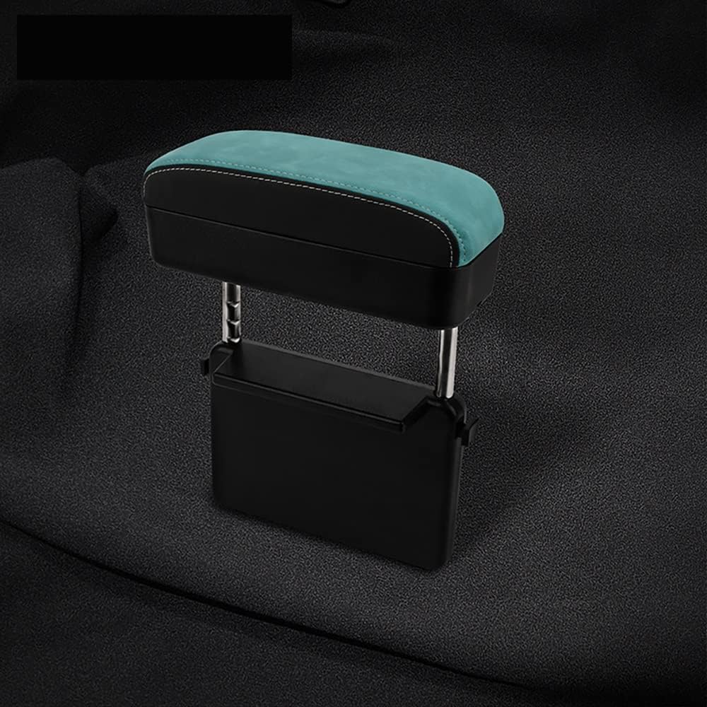 Car Console Armrest Box Height Adjustable Elbow Pad Universal Black Red Pack of 2 A22699