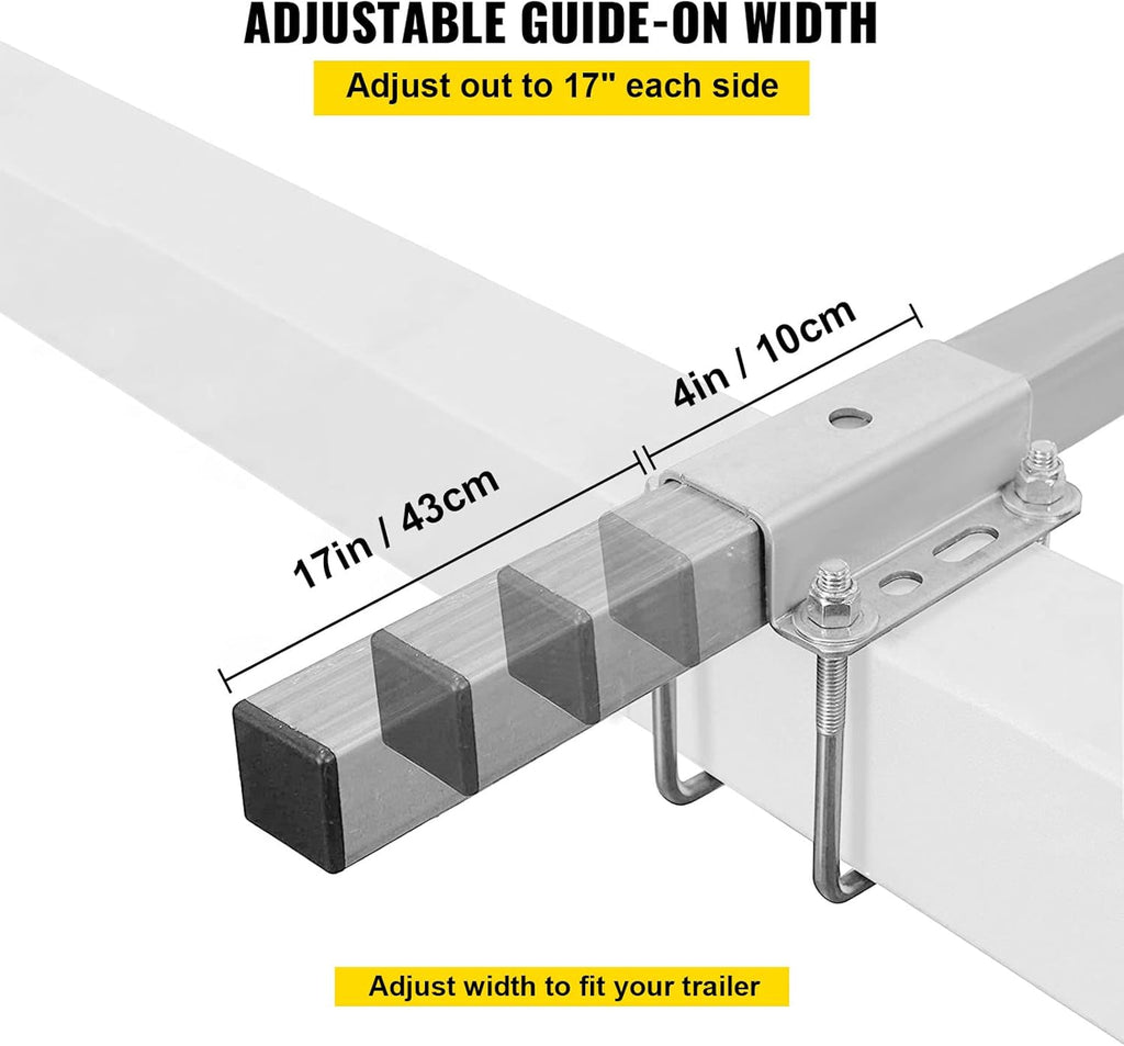 Boat Trailer Guide-on, 60", 2PCS Galvanized Steel with LED-Lighted PVC Tube Covers P270