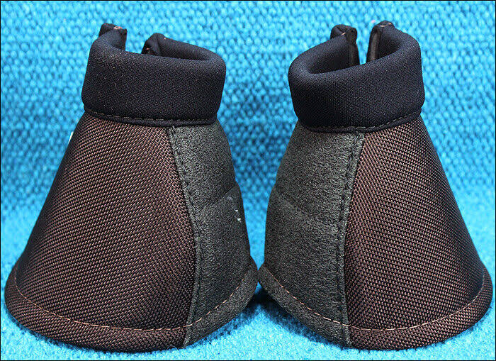 Medium Chocolate Horse Over Reach No Turn Bell Boots K964