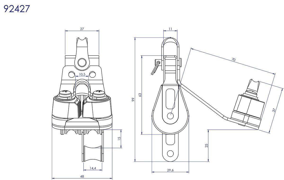 Double Fixed with Cam and Becket X161