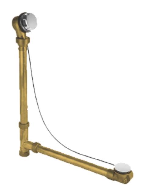 1-1/2x22 Brass Bath Waste and Overflow Drain B164798