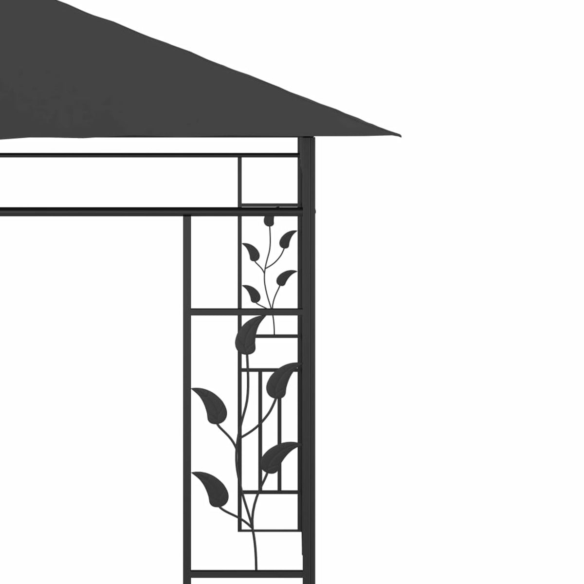 19.7'x9.8'x9' Anthracite Gazebo with Mosquito Net V5872