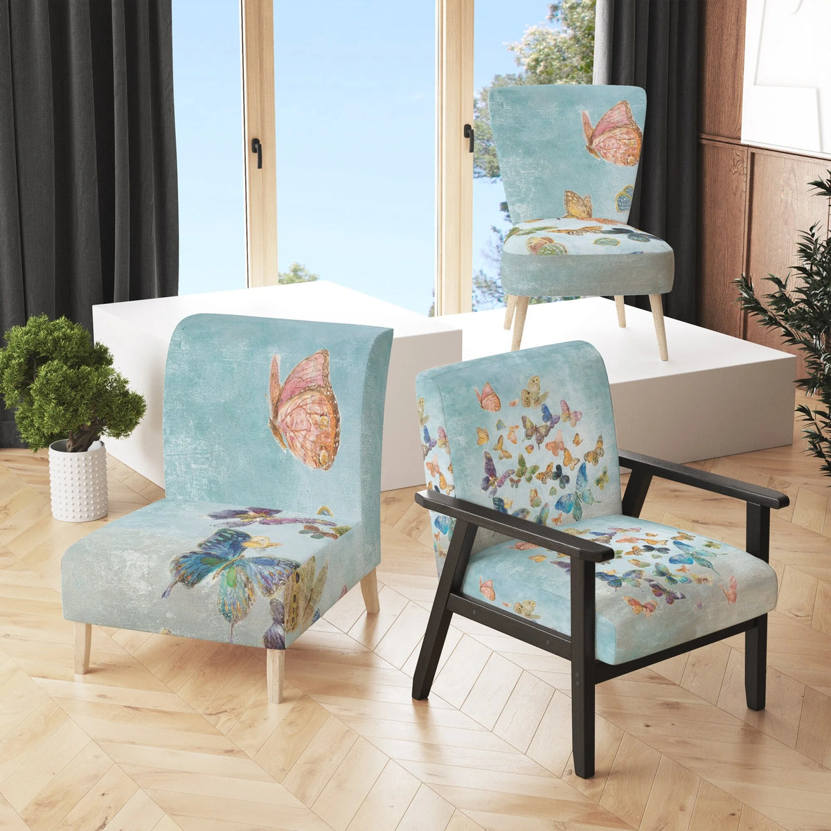 Upholstered Wildlife Accent Chair N425204