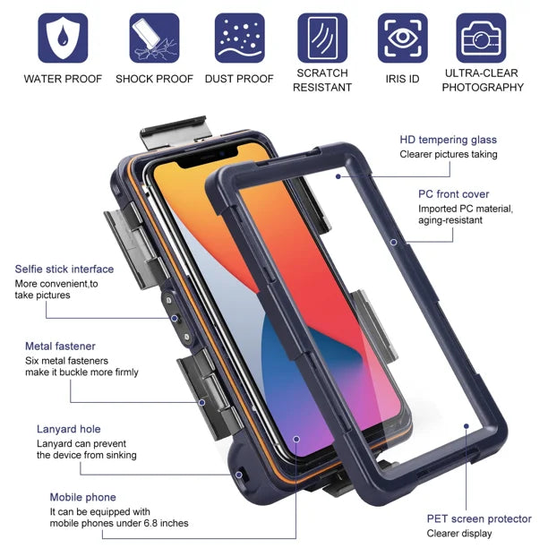 Waterproof Protective Case for Phones Up to 6.9 Inch E919304