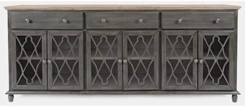Grey Six Door Accent Cabinet J1012