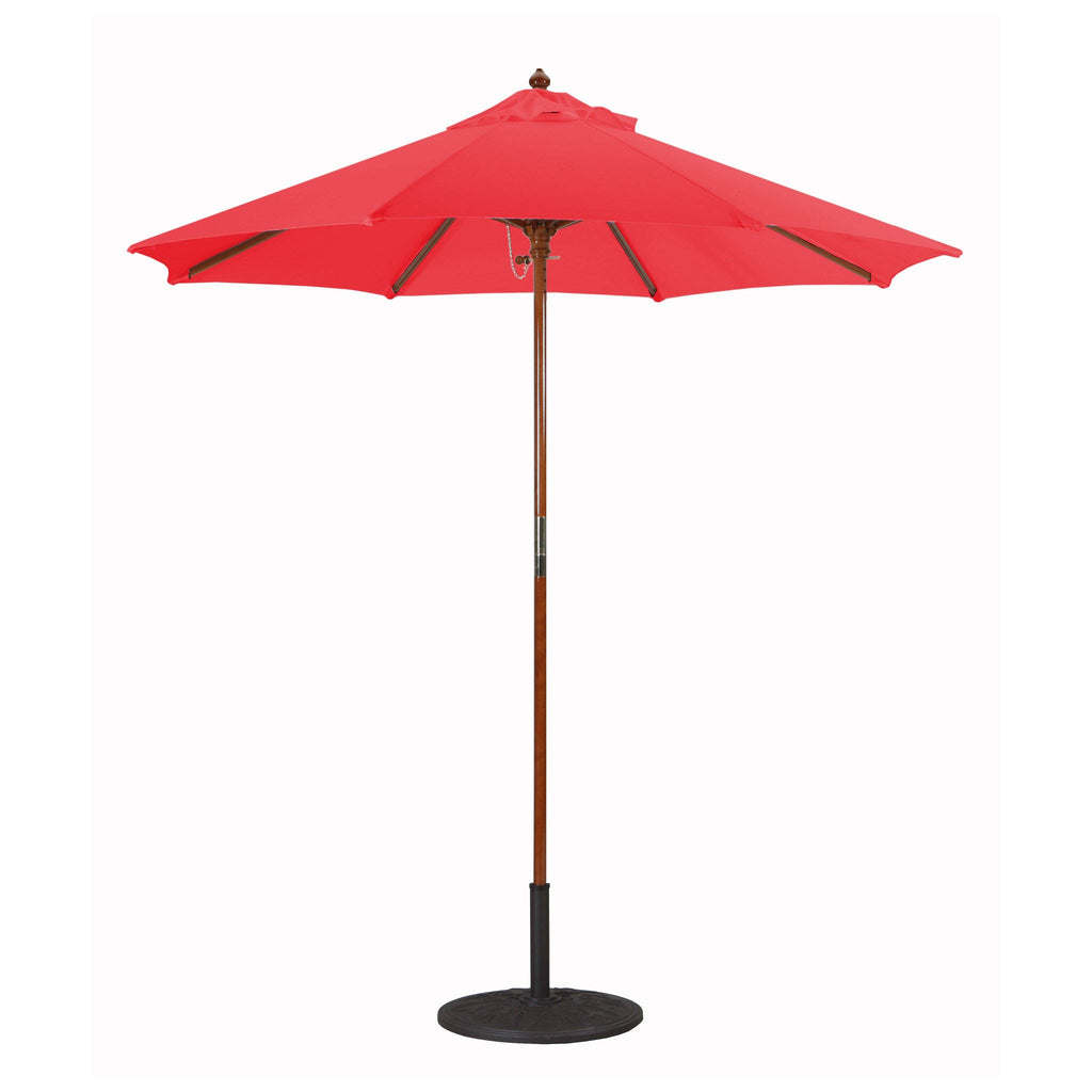 7.5 ft. Dark Wood Cafe - Beige Suncrylic Umbrella D823