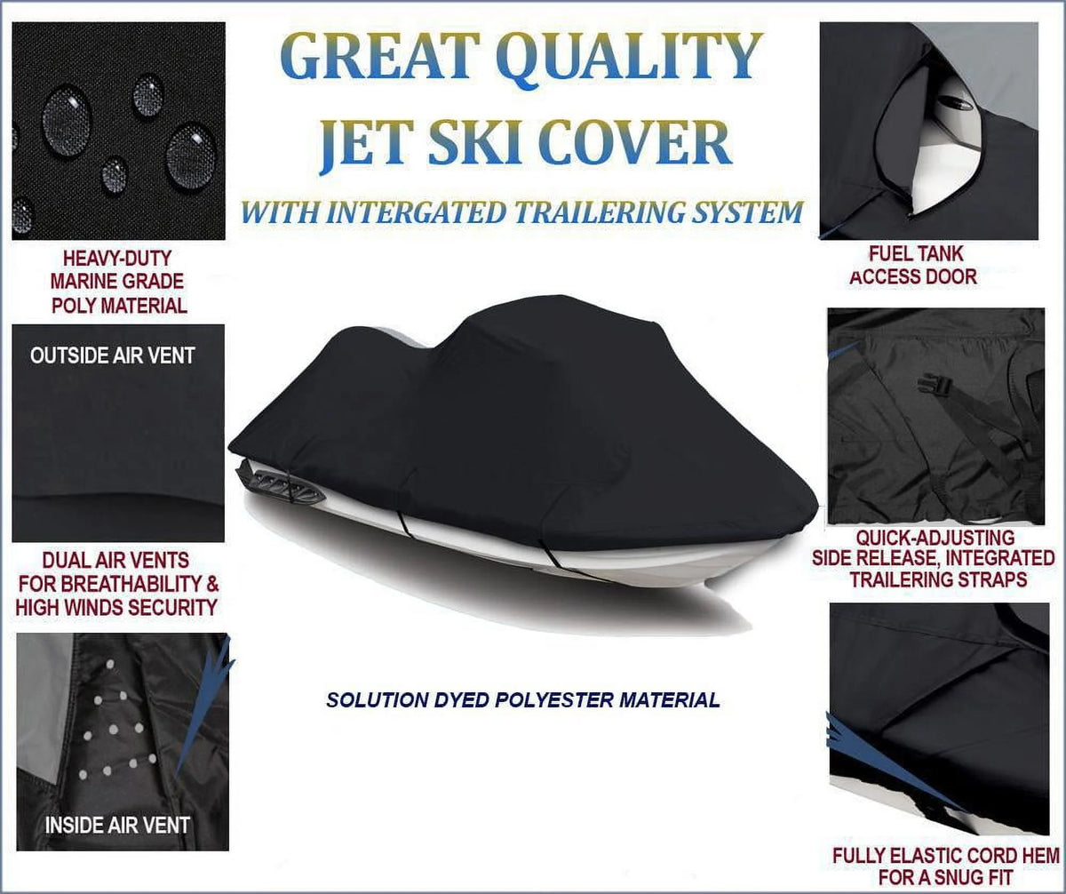 Black 600 Denier JetSki Cover M8003
