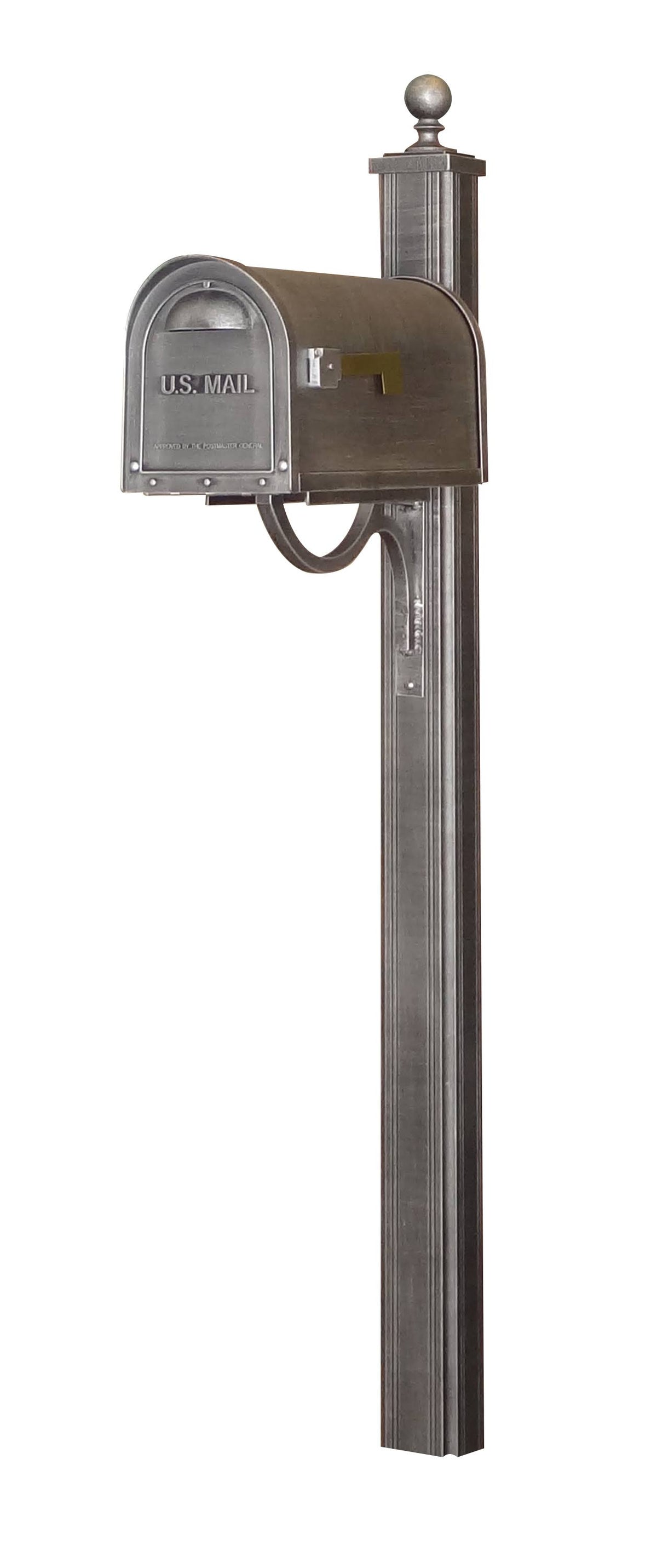 Swedish Silver Mailbox Post T30230