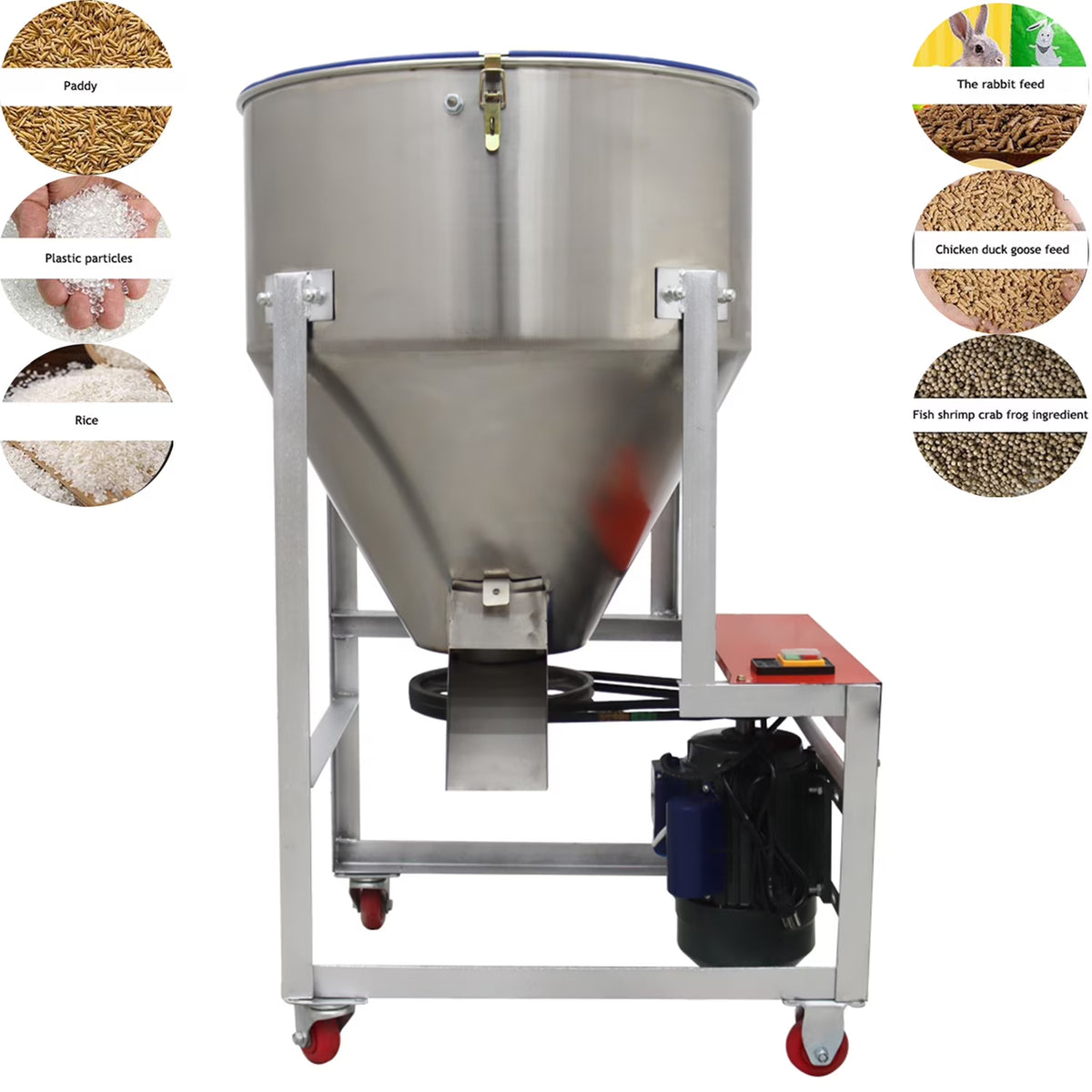 165LB Plastic Stainless Steel Stand Mixer Granular Powder Blender D3531
