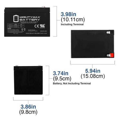 12V 12AH F2 Ebike Electric Scooter Battery U378141