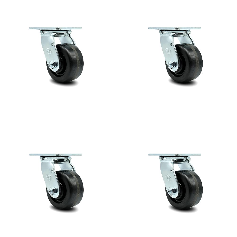 Set of 4 Heavy Duty Replacement Casters with Brakes T953356