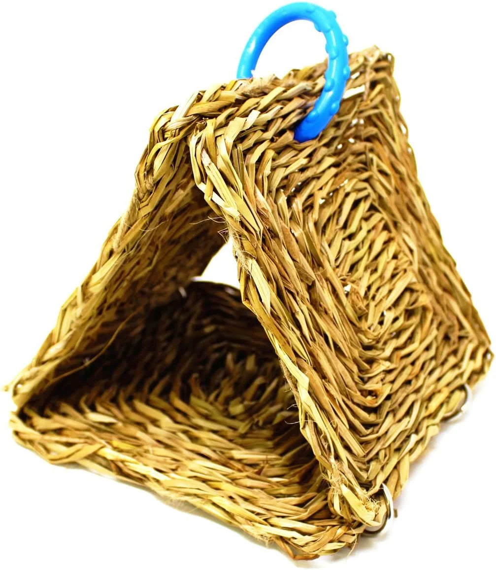 Seagrass Tent hut Bird Toy Parrot cage Toys African Grey Amazon Conure W18244