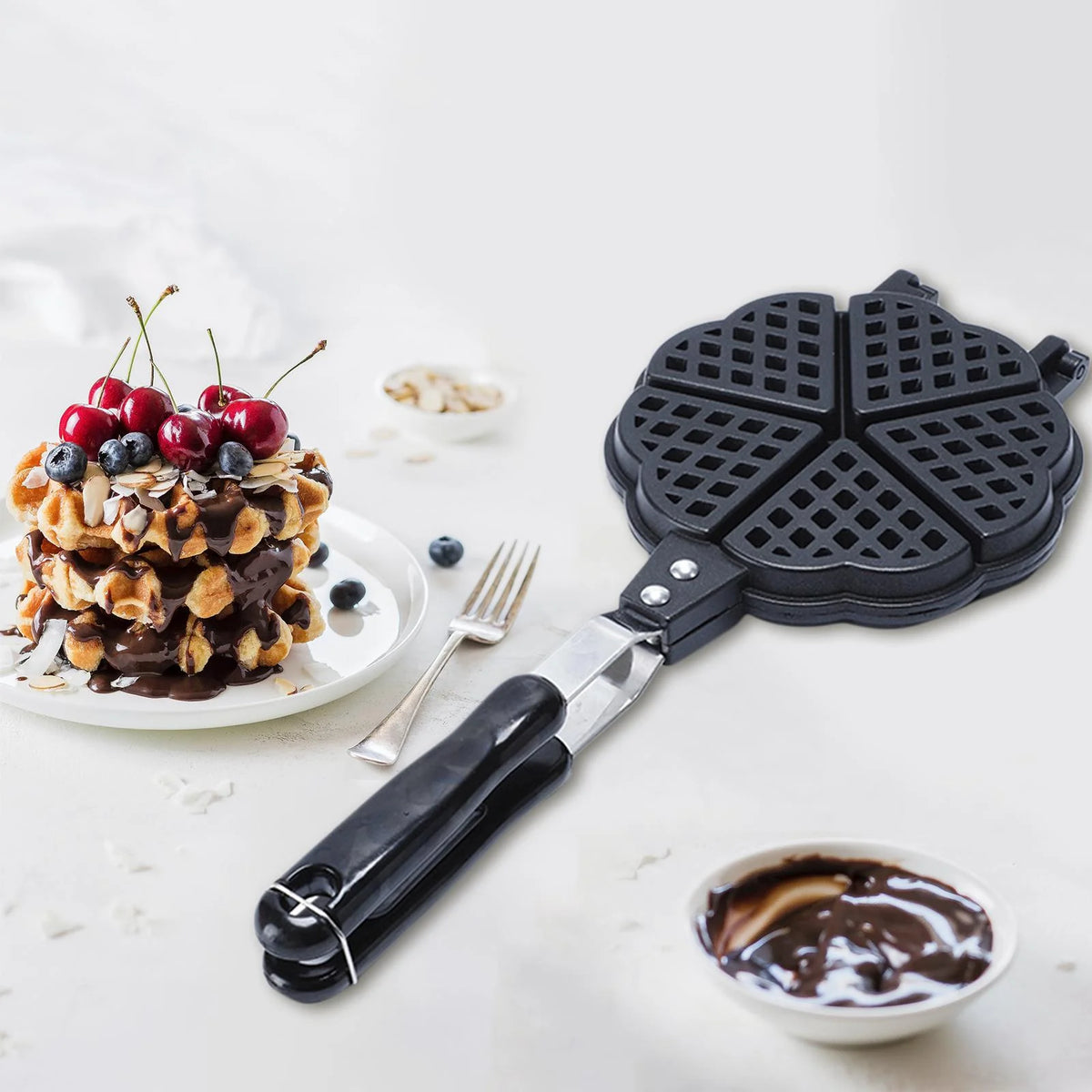 6 Waffle Maker Pan Portable Bakeware L4684