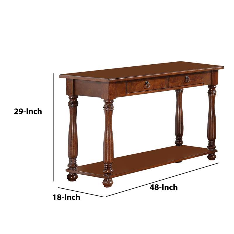 Brown Wooden Console Table J69302