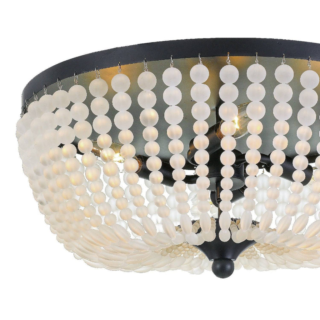 Matte Black 4 Light Ceiling Mount V4147