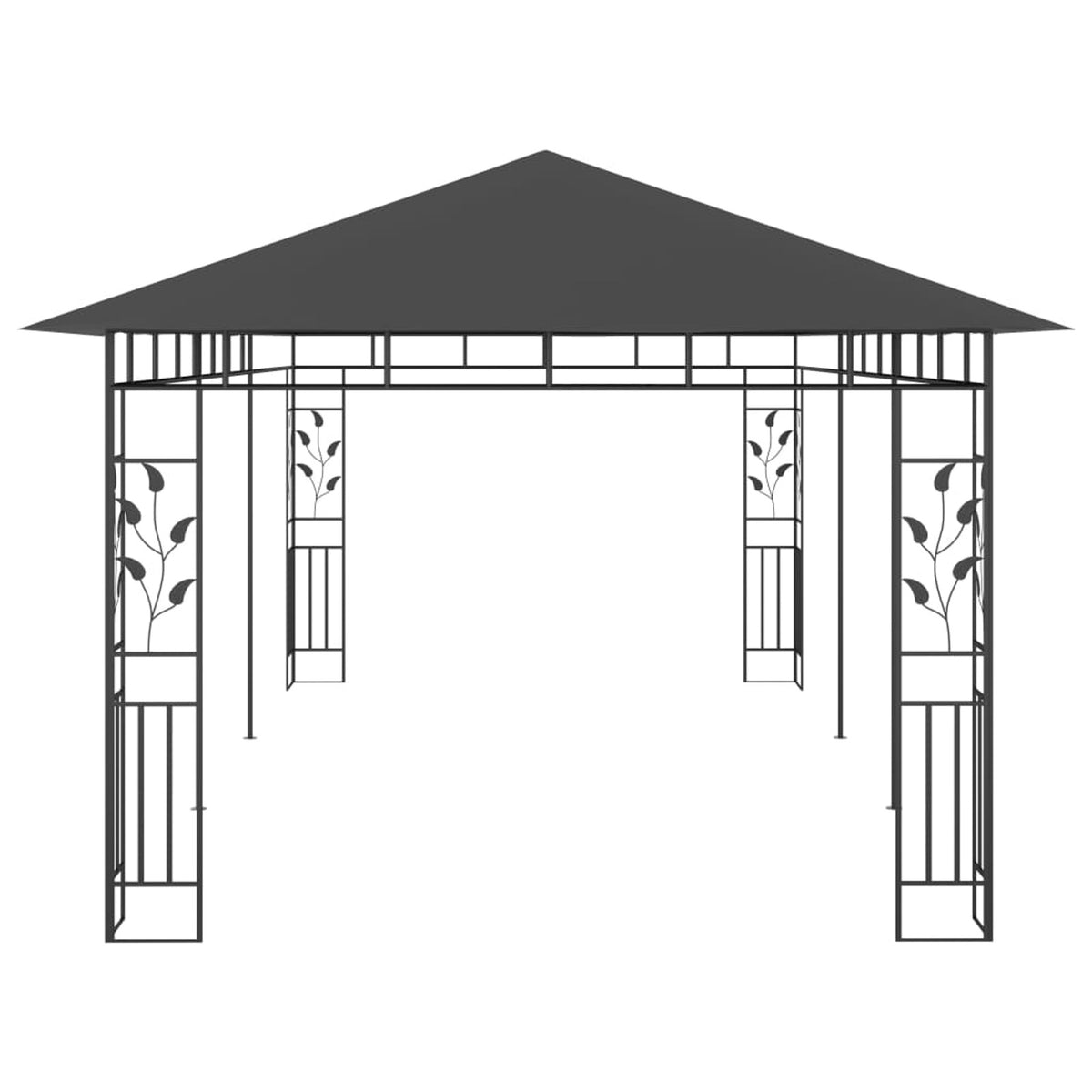 19.7'x9.8'x9' Anthracite Gazebo with Mosquito Net V5872
