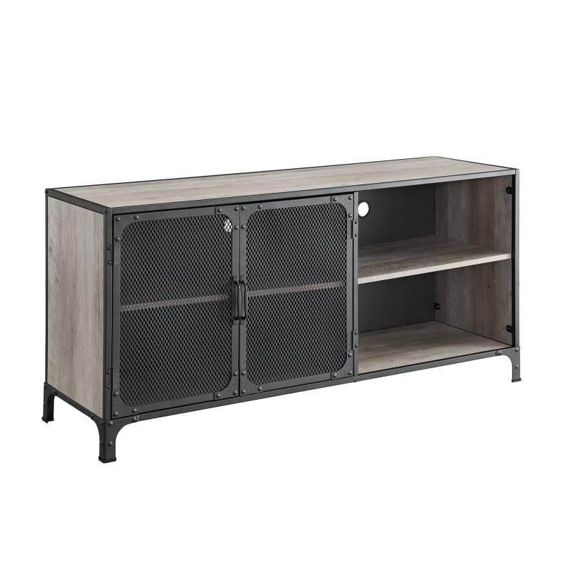 Gray 2 Door Laminate Media Cabinet Q2316
