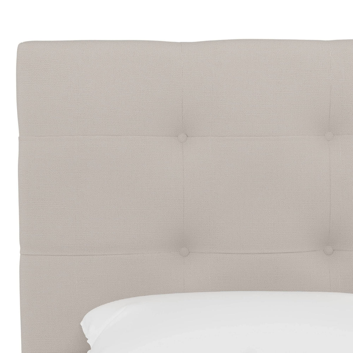 Twin Tufted Linen Headboard S534297