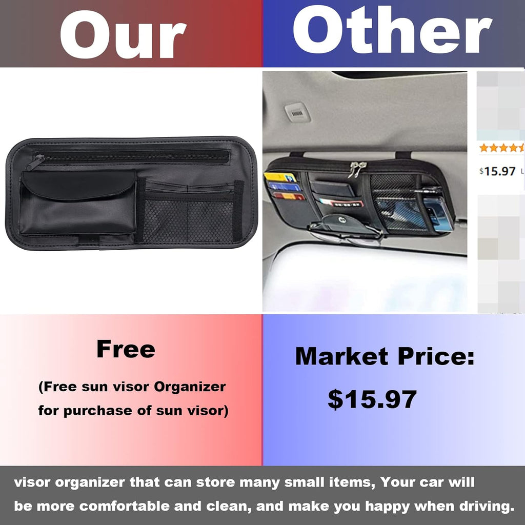 Beige Sun Visor Compatible Toyota Highlander 2004-2007 Pack of 2 G637607