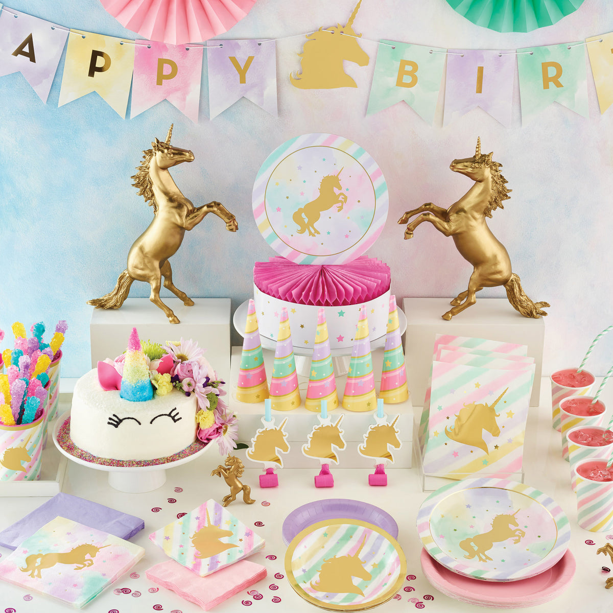 Unicorn Party Blowers, 8 pk O8878