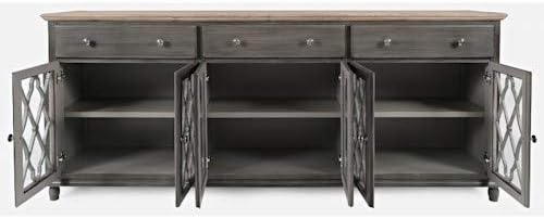 Grey Six Door Accent Cabinet J1012