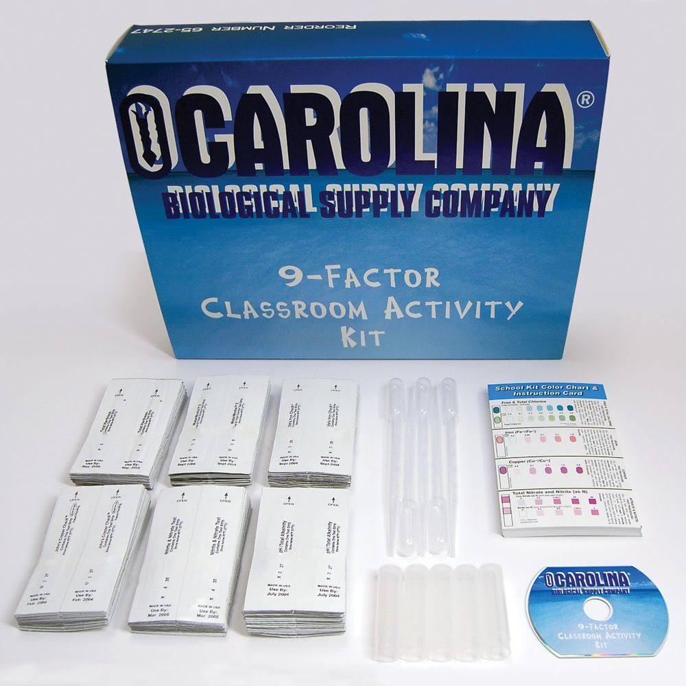 9-Factor Classroom Water Quality Test Kit B4908