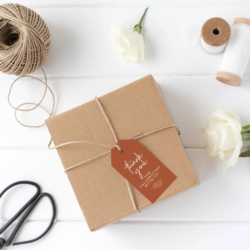 100-Pk Cardstock Gift Tags with Bakers Twine H3594