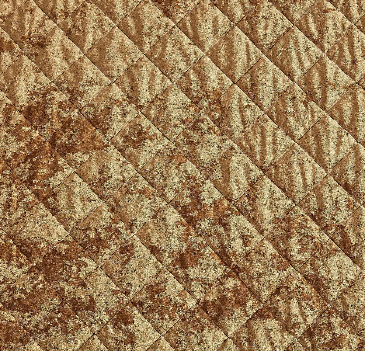 King Size 3-Piece Velvet Quilt Set with Diamond Stitch Quilting E284