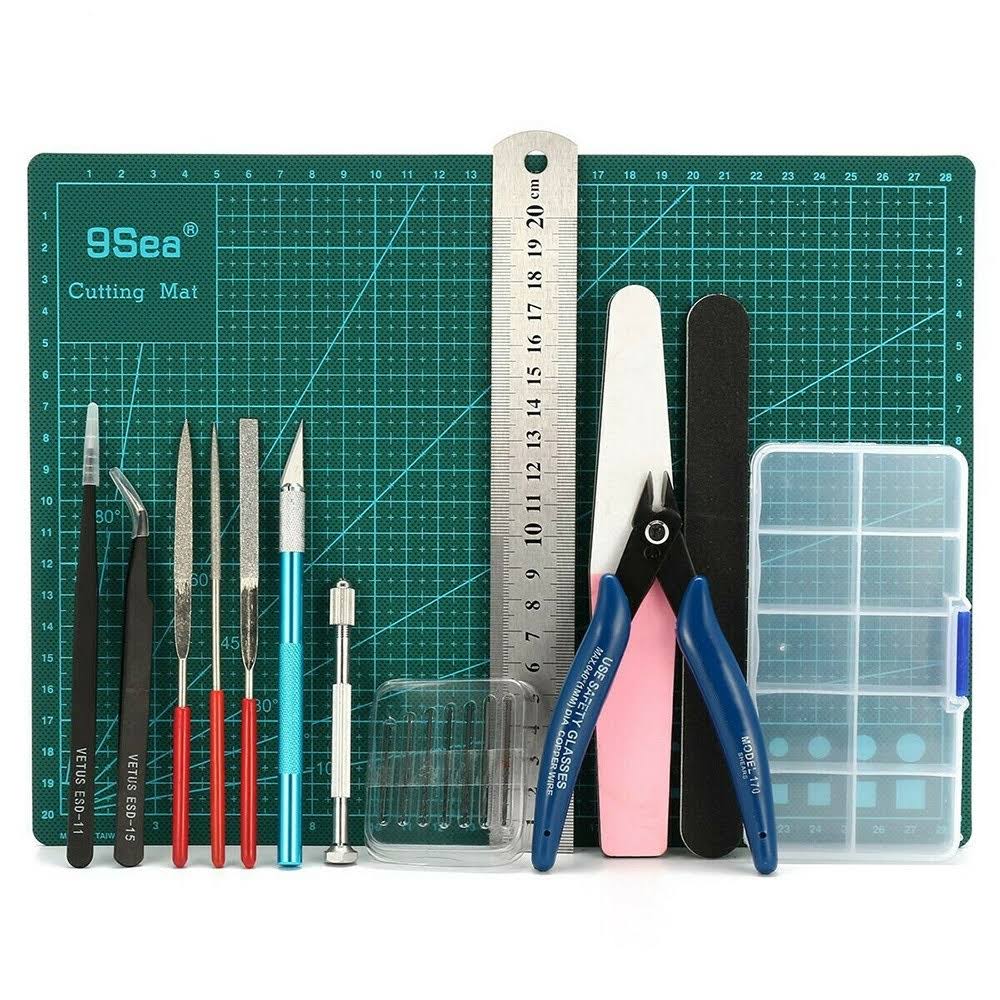 19pcs DIY Modeler Basic Tools Craft Set Hobby Model Building Kit Grinding W29891