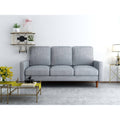 Grey Velvet Square Arm Sofa M2896
