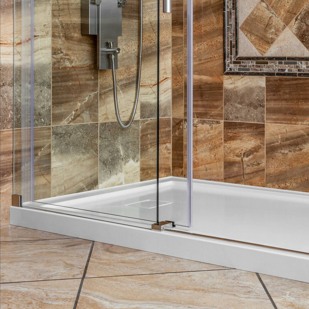 White 48 x 34 Threshold Shower Base Pan M32124