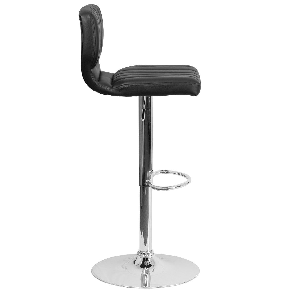 Gray Adjustable Height Barstool with Chrome Base M141