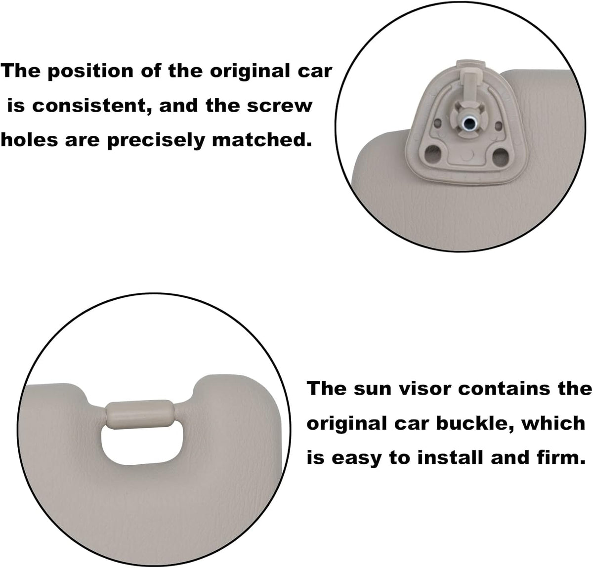 Beige Sun Visor Compatible Toyota Highlander 2004-2007 Pack of 2 G637607