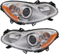 Halogen Headlight Assembly Pair for Smart Fortwo 2010 2011 2012 Q2532