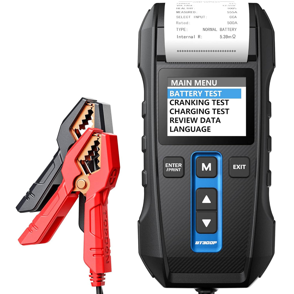 12V 24V 100-2000CCA Lead-Acid Battery Tester with Built-in Printer P561923