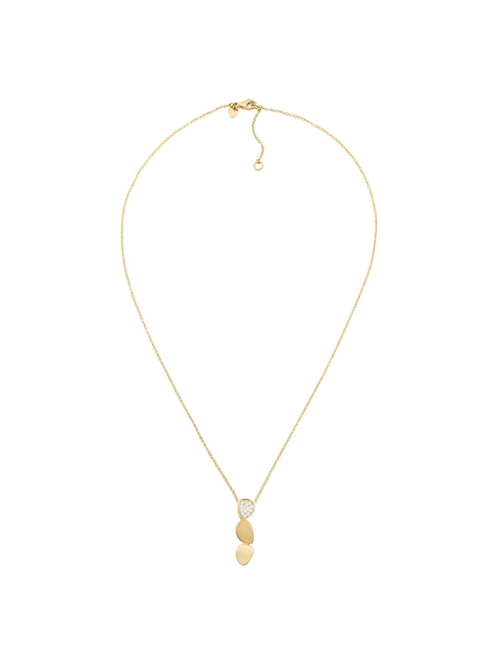14kt Yellow Gold Diamond Oval Pendant Necklace A954